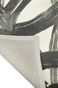 IVORY CHARCOAL GEOMETRIC HAND TUFTED CARPET by Imperial Knots - Image 4