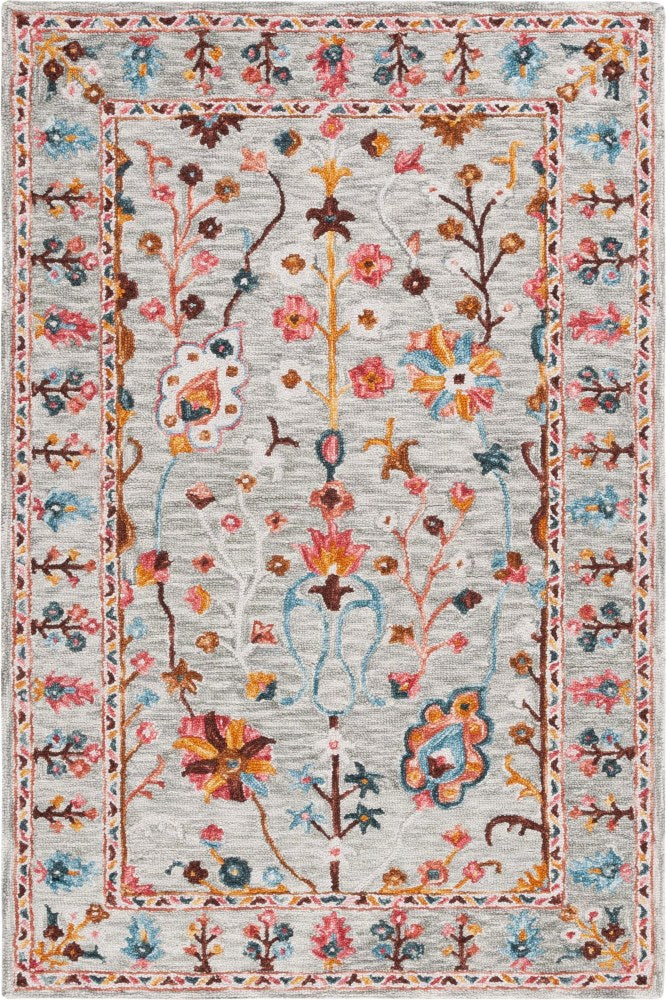 MULTICOLOR GREY SUZANI HAND TUFTED CARPET by Imperial Knots - Image 1