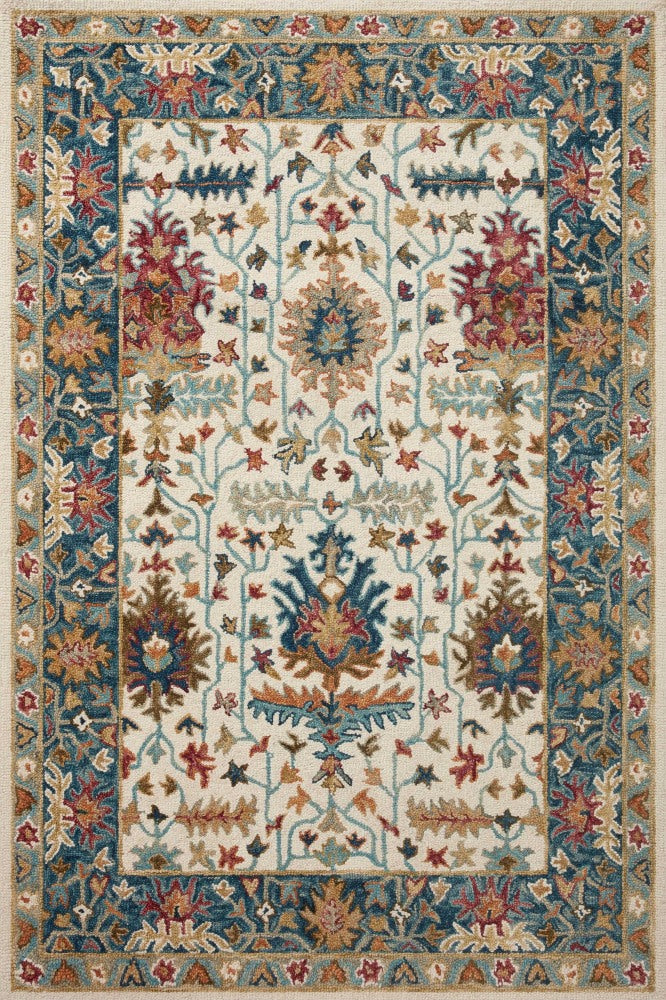 MULTICOLOR BLUE PERSIAN HAND TUFTED CARPET