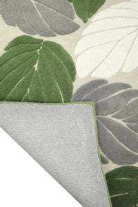 GREEN IVORY FLORAL HAND TUFTED CARPET by Imperial Knots - Image 4