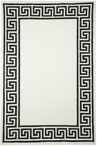 IVORY GREEK KEY HAND TUFTED CARPET by Imperial Knots - Image 1