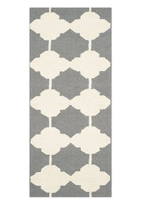 GREY IVORY MOROCCAN HAND TUFTED RUNNER CARPET by Imperial Knots - Image 1