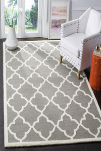 GREY AND IVORY MOROCCAN HAND TUFTED CARPET by Imperial Knots - Image 2