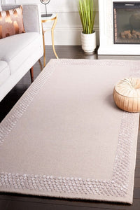 BEIGE SOLID HAND TUFTED CARPET by Imperial Knots - Image 2