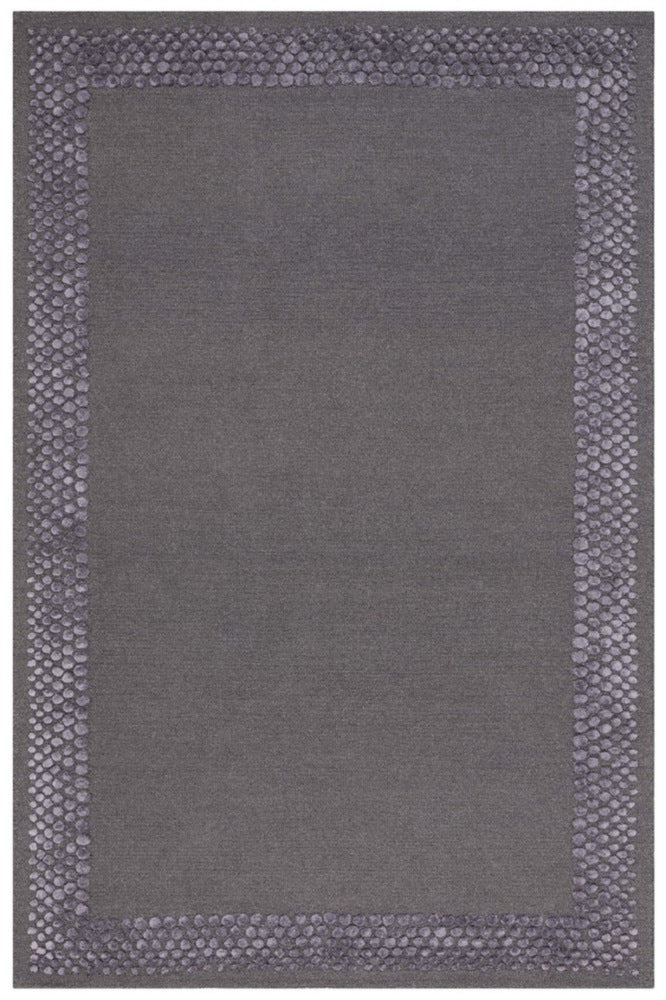 DARK GREY SOLID HAND TUFTED CARPET