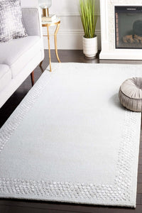 SILVER GREY SOLID HAND TUFTED CARPET by Imperial Knots - Image 2