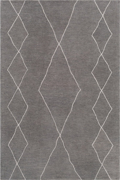 GREY GEOMETRIC HAND TUFTED CARPET