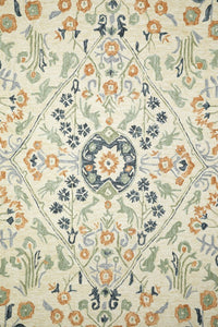 BEIGE MULTICOLOR TRADITIONAL HAND TUFTED CARPET by Imperial Knots - Image 3