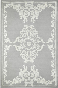 GREY WHITE TRADITIONAL HAND TUFTED CARPET by Imperial Knots - Image 1