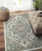 GREY MULTICOLOR TRADITIONAL HAND TUFTED CARPET