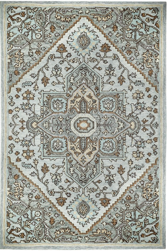 GREY MULTICOLOR TRADITIONAL HAND TUFTED CARPET