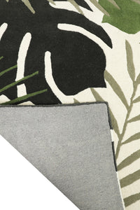 GREEN IVORY FLORAL HAND TUFTED CARPET by Imperial Knots - Image 4