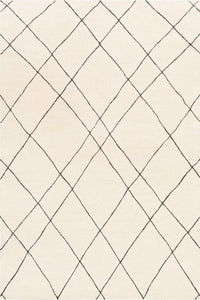 Black and white geometric hand tufted carpet wool hand-tufted rug for bedroom