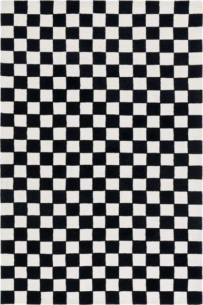 BLACK AND WHITE  BESPOKE HAND TUFTED RUG