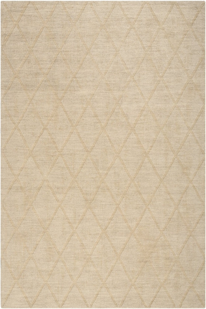BEIGE GEOMETRIC HAND TUFTED RUG