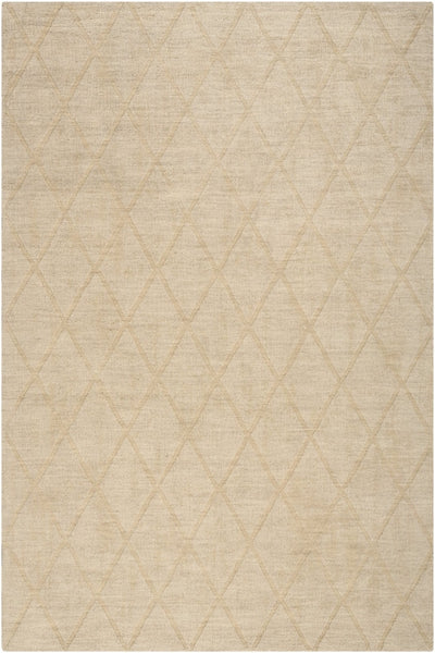 BEIGE GEOMETRIC HAND TUFTED RUG