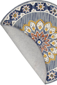 MULTICOLOR SUZANI HAND TUFTED CARPET ROUND by Imperial Knots - Image 4