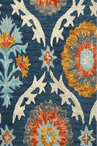 MULTICOLOR FLORAL HAND TUFTED CARPET by Imperial Knots - Image 3