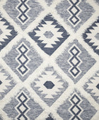 IVORY BLUE  HAND WOVEN KILIM DHURRIE by Imperial Knots - Image 2