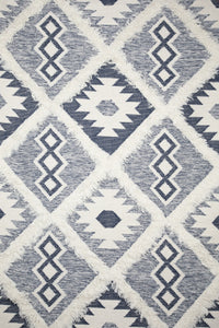 IVORY BLUE  HAND WOVEN KILIM DHURRIE by Imperial Knots - Image 2