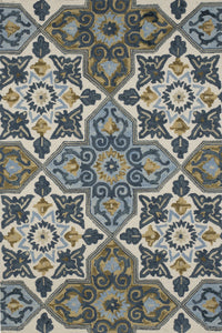 BLUE SUZANI HAND TUFTED CARPET by Imperial Knots - Image 2