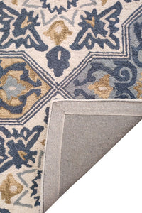 BLUE SUZANI HAND TUFTED CARPET by Imperial Knots - Image 4