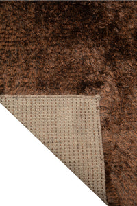 BROWN HAND WOVEN SHAGGY RUG by Imperial Knots - Image 3