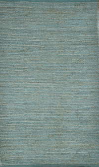 GREEN SOLID HAND WOVEN JUTE RUG by Imperial Knots 