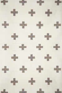 IVORY MULTICOLOR CROSS HAND WOVEN DHURRIE by Imperial Knots - Image 2