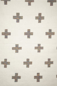 IVORY MULTICOLOR CROSS HAND WOVEN DHURRIE by Imperial Knots - Image 3