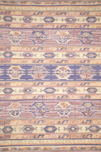 PURPLE GREY HAND WOVEN KILIM DHURRIE by Imperial Knots - Image 2