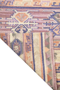 PURPLE GREY HAND WOVEN KILIM DHURRIE by Imperial Knots - Image 4