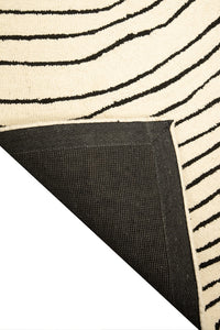 IVORY BLACK BESPOKE HAND TUFTED RUG by Imperial Knots - Image 4