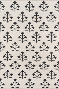 Ivory kilim hand woven dhurrie wool hand-woven rug for living room