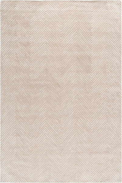 BEIGE CHEVRON MODERN HAND TUFTED RUG