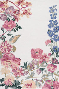 FLORAL IVORY MULTICOLOR  HAND TUFTED RUG