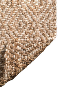 NATURAL GEOMETRIC JUTE HAND WOVEN DHURRIE by Imperial Knots - Image 4