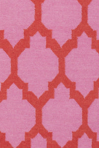 PINK MOROCCAN HAND WOVEN DHURRIE by Imperial Knots - Image 3