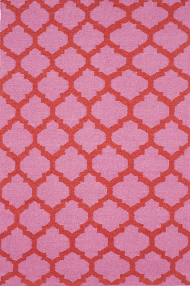 PINK MOROCCAN HAND WOVEN DHURRIE