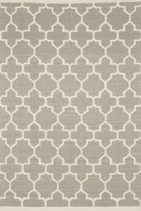 Grey ivory moroccan hand woven dhurrie wool hand-woven rug for bedroom