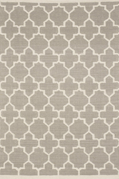 GREY IVORY MOROCCAN HAND WOVEN DHURRIE