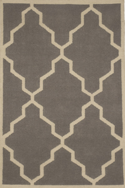 GREY BEIGE MOROCCAN HAND WOVEN DHURRIE