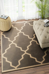 GREY BEIGE MOROCCAN HAND WOVEN DHURRIE by Imperial Knots - Image 2