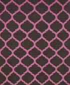 BROWN AND PINK MOROCCAN HAND WOVEN DHURRIE