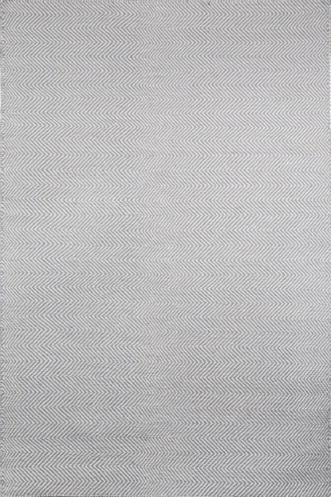 GREY IVORY CHEVRON HAND WOVEN DHURRIE