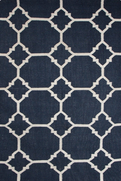 CHARCOAL KILIM HAND WOVEN DHURRIE