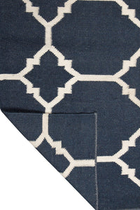 CHARCOAL KILIM HAND WOVEN DHURRIE by Imperial Knots - Image 4