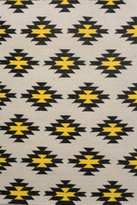GREY BLACK AZTEC HAND WOVEN KILIM DHURRIE by Imperial Knots - Image 3