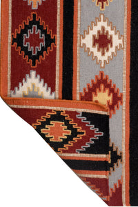 MULTICOLOR AZTEC HAND WOVEN KILIM DHURRIE by Imperial Knots - Image 4
