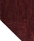 MAROON SOLID HAND WOVEN DHURRIE